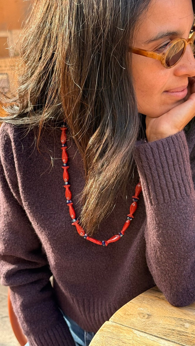 Collier Poisson Rouge