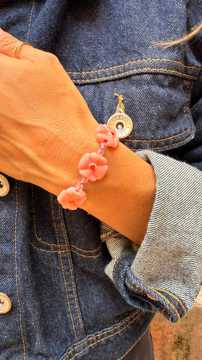 Bracelet Fleur Rose